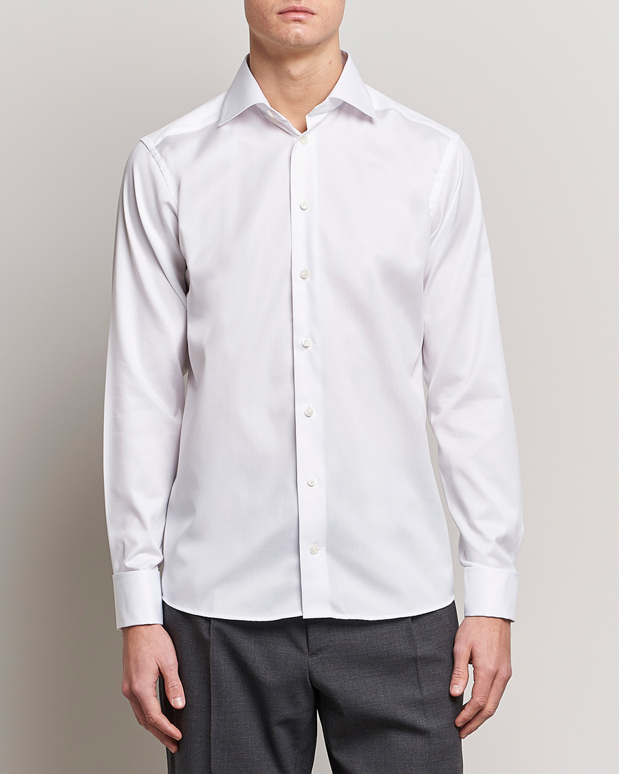 Herre |  | Eton | Slim Fit Shirt Double Cuff White