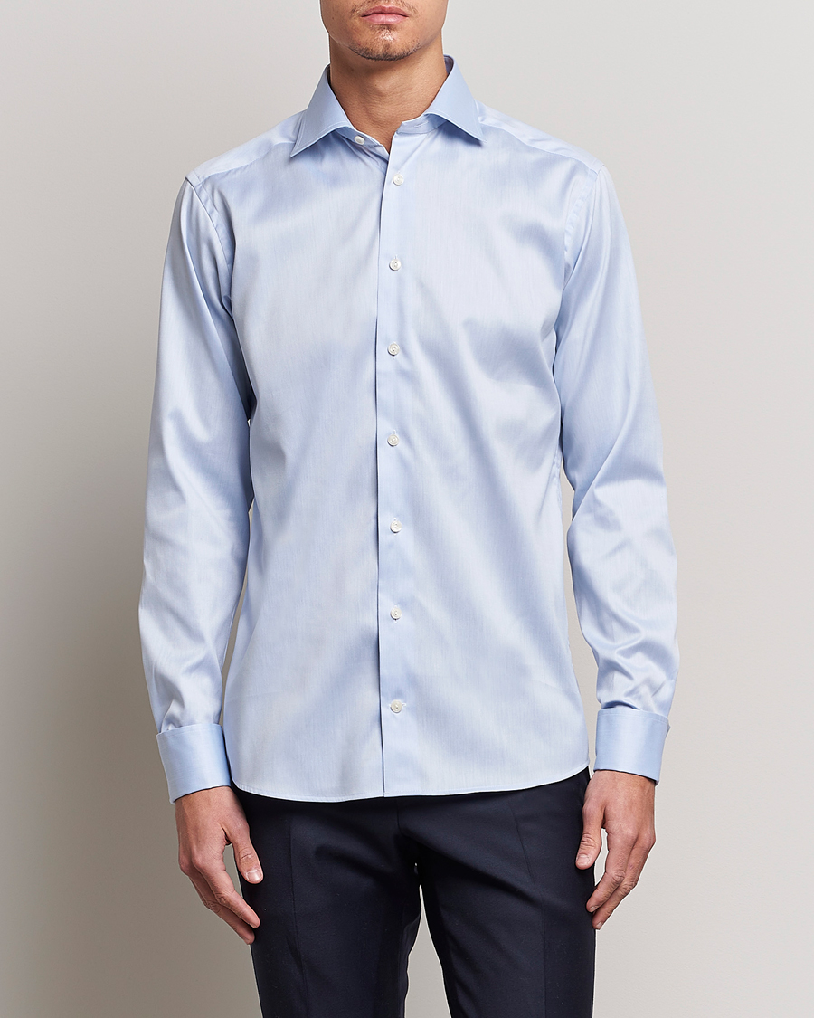 Herre | Formelle | Eton | Slim Fit Shirt Double Cuff Blue