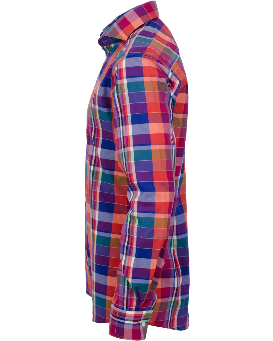 Herre | Skjorter | Eton | Slim Fit Shirt Red Ribbon Big Check Multi