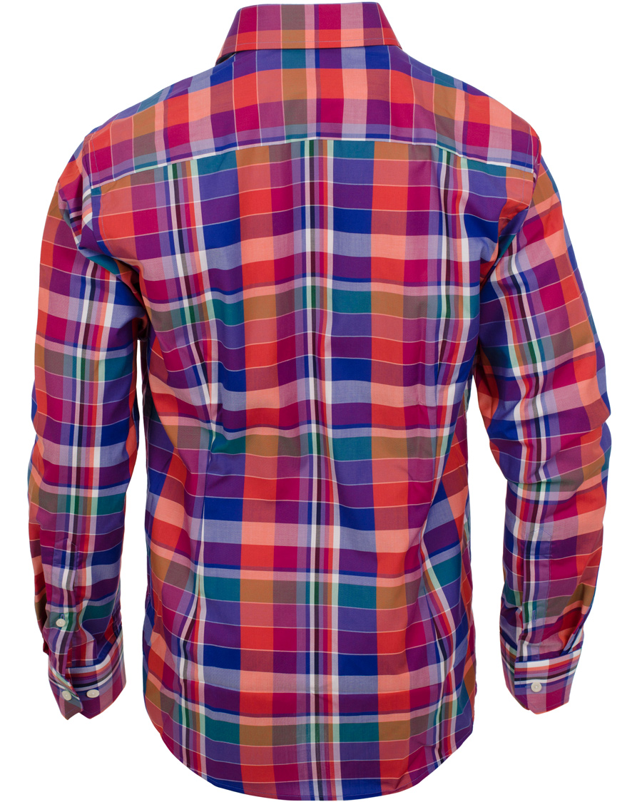 Herre | Skjorter | Eton | Slim Fit Shirt Red Ribbon Big Check Multi
