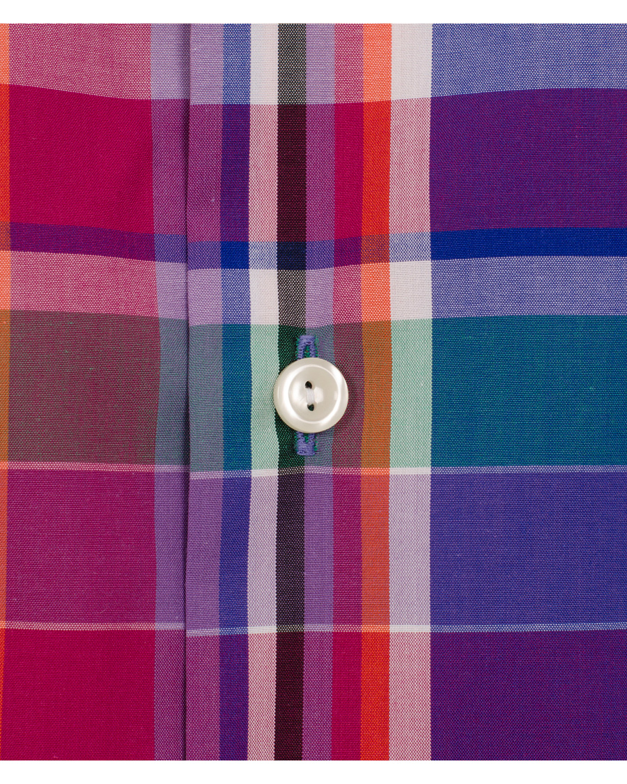 Herre | Skjorter | Eton | Slim Fit Shirt Red Ribbon Big Check Multi