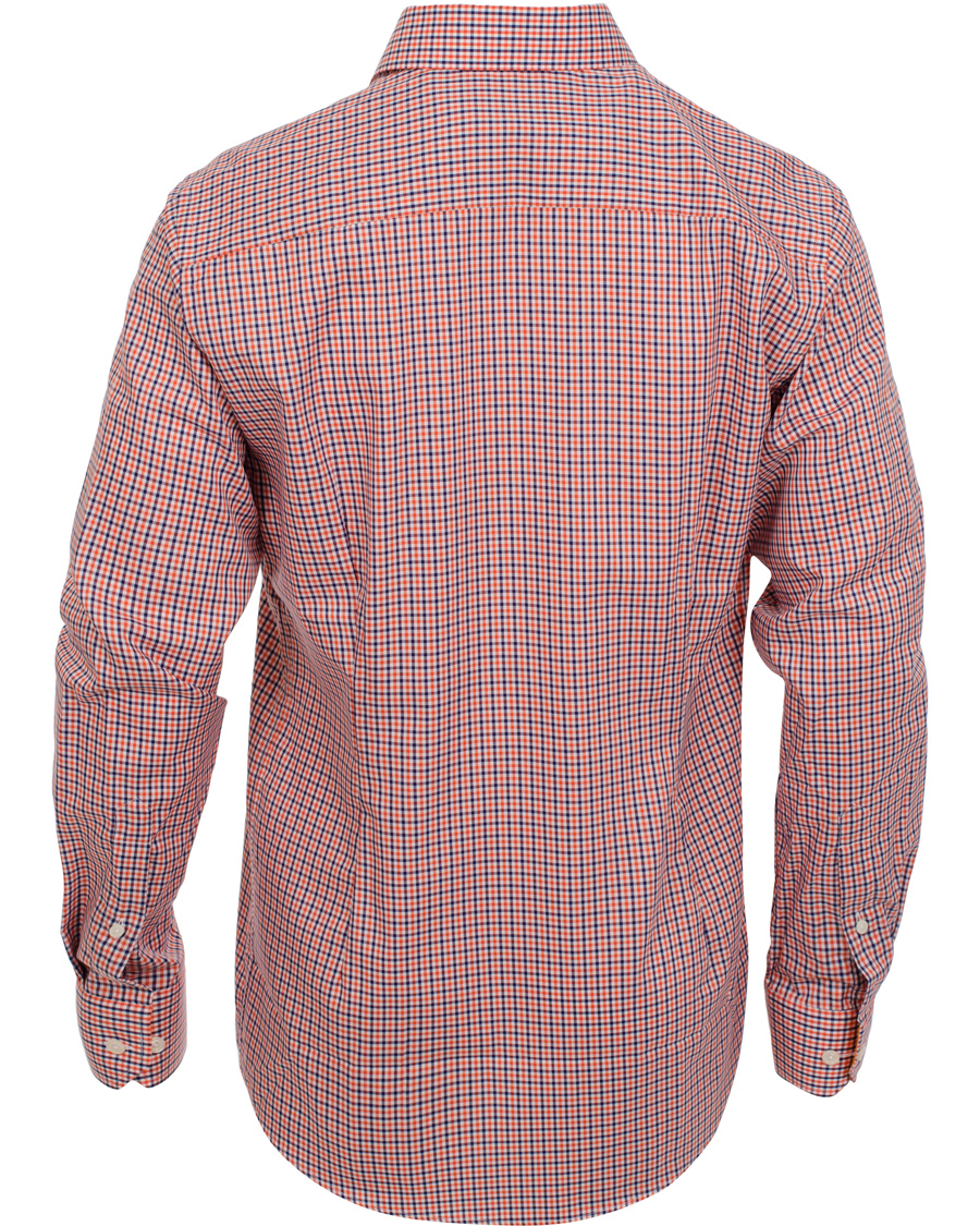 Herre | Skjorter | Eton | Slim Fit Shirt Red Ribbon Check Orange Multi