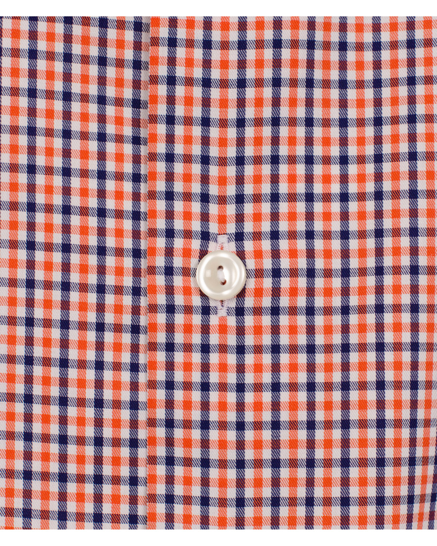 Herre | Skjorter | Eton | Slim Fit Shirt Red Ribbon Check Orange Multi