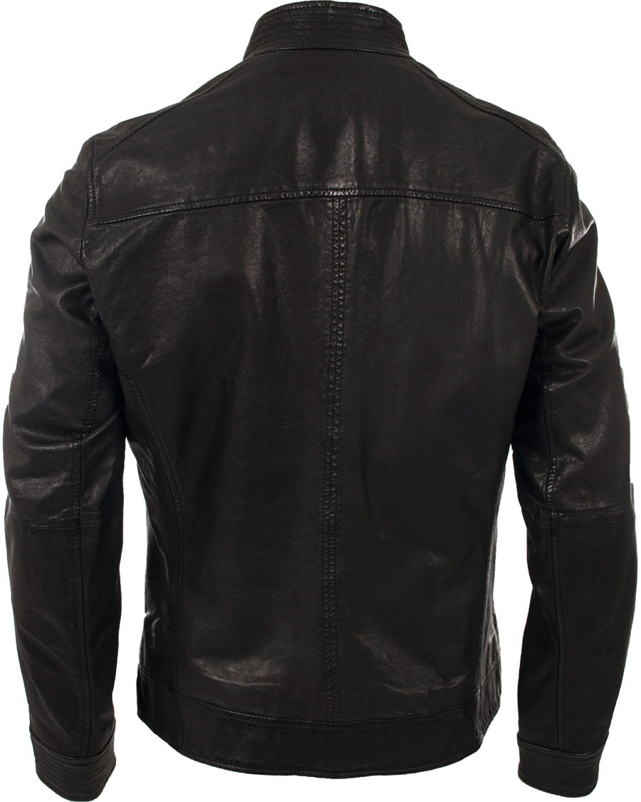 Herre | Jakker | BOSS ORANGE | BOSS Casual Jips 4 Leather Jacket Black