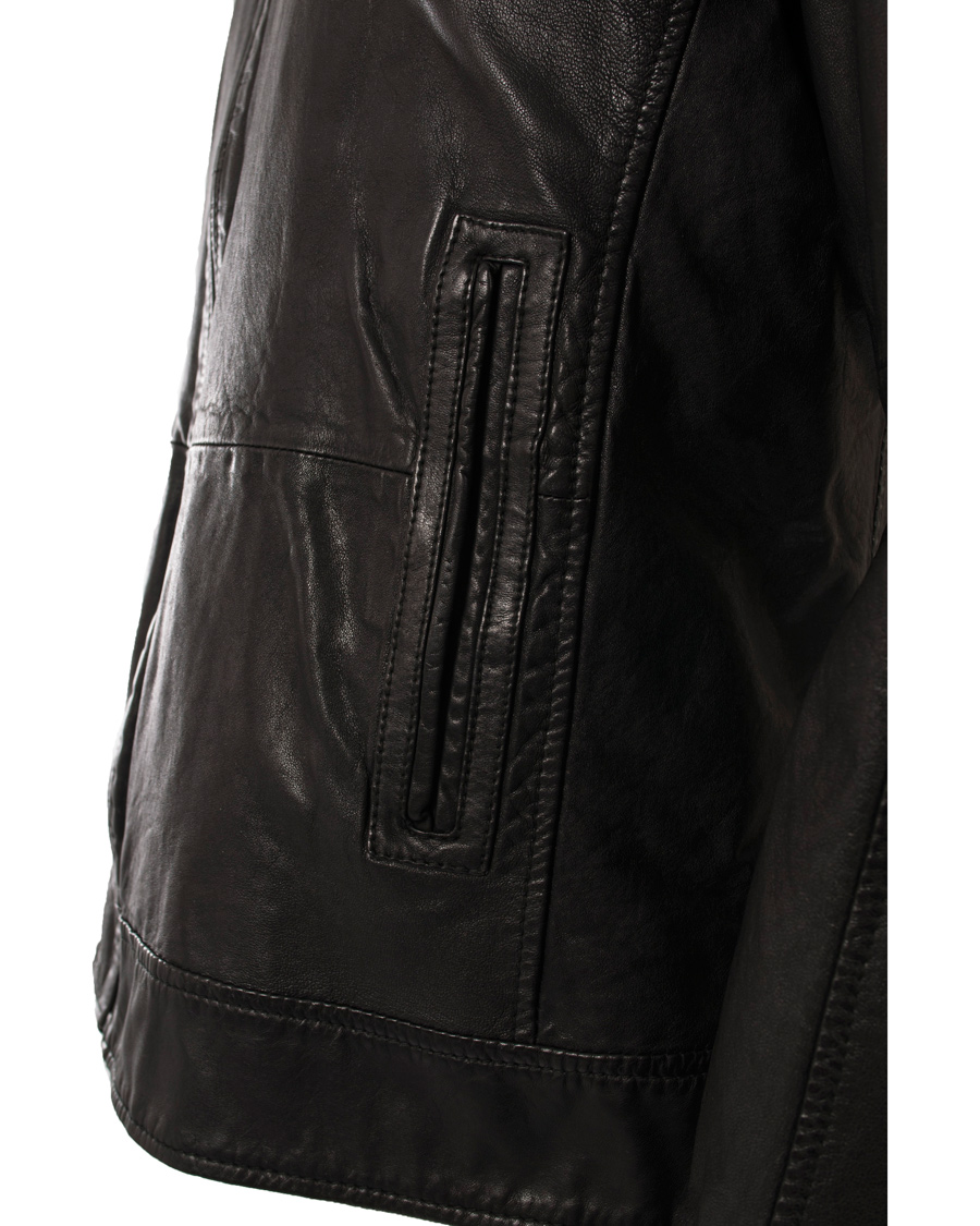 Herre | Jakker | BOSS ORANGE | BOSS Casual Jips 4 Leather Jacket Black