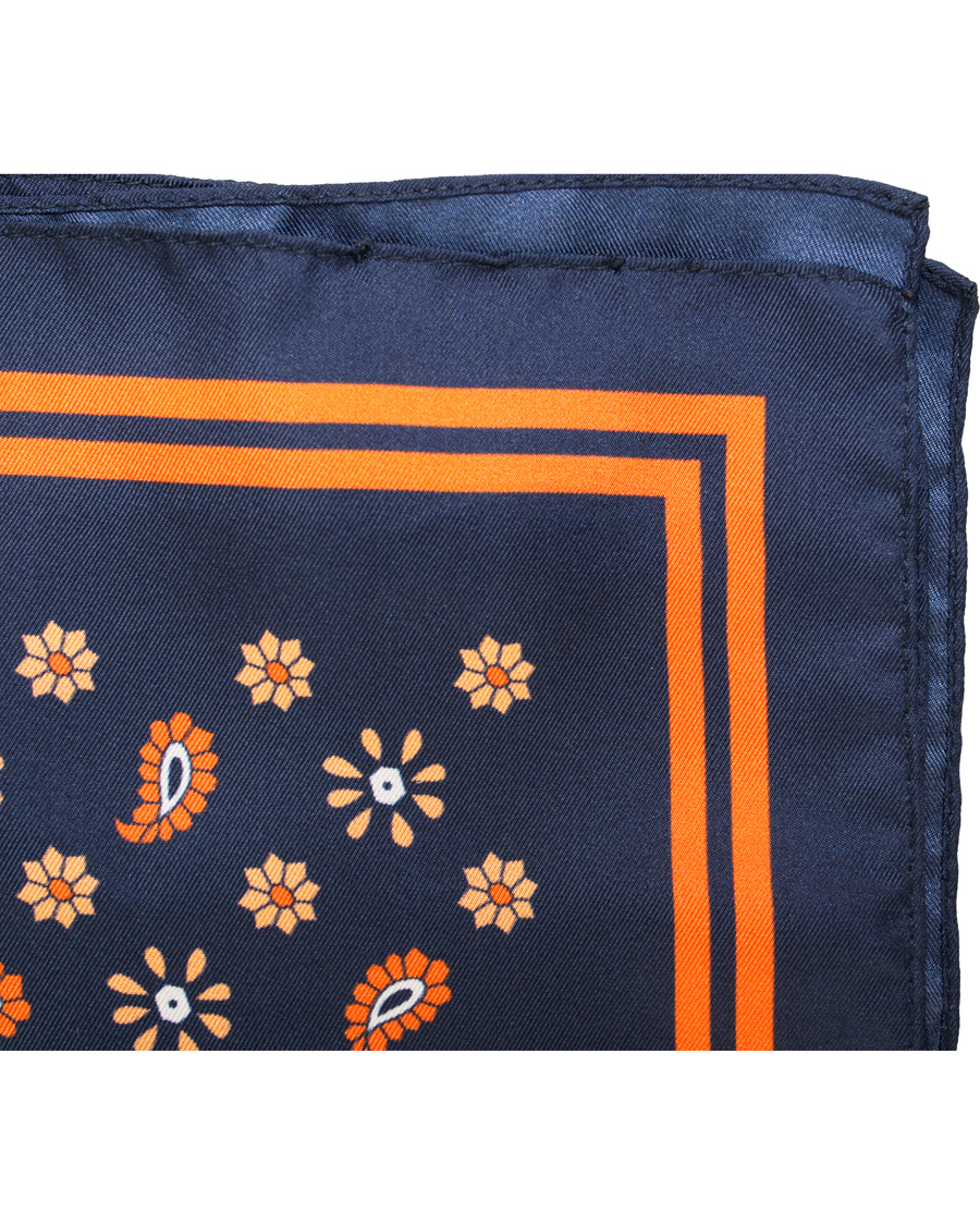 Herre | BOSS Pocket Square Paisley/Flower Bright Orange | BOSS BLACK | BOSS Pocket Square Paisley/Flower Bright Orange