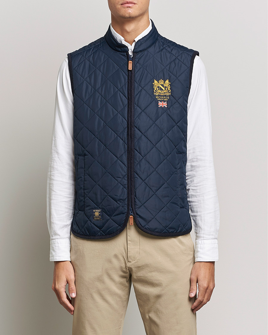 Men |  | Morris | Trenton Quilted Vest Old Blue