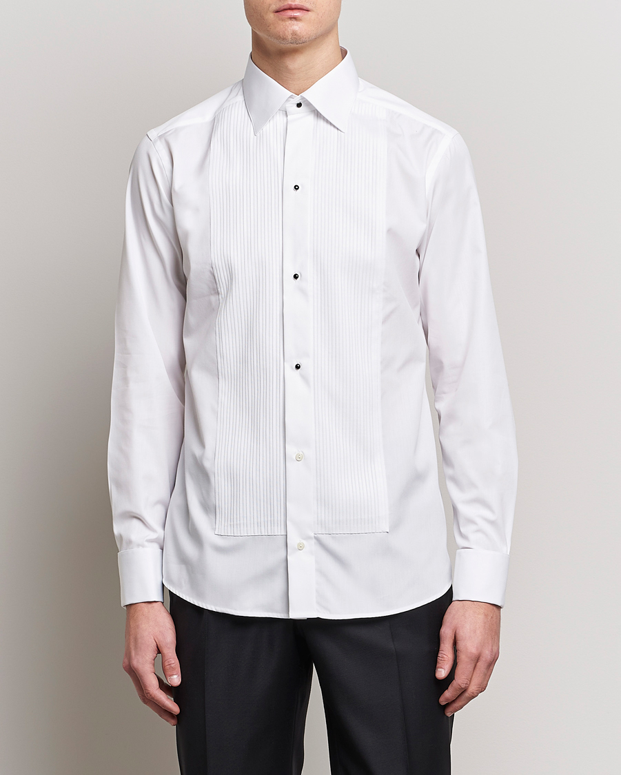 Herre | Tøj | Eton | Slim Fit Tuxedo Shirt Black Ribbon White