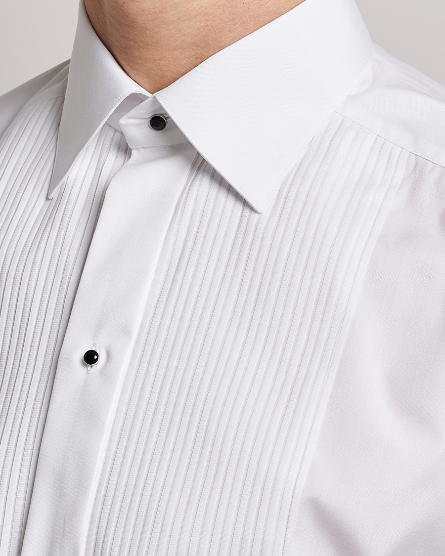 Herre | Skjorter | Eton | Slim Fit Tuxedo Shirt Black Ribbon White