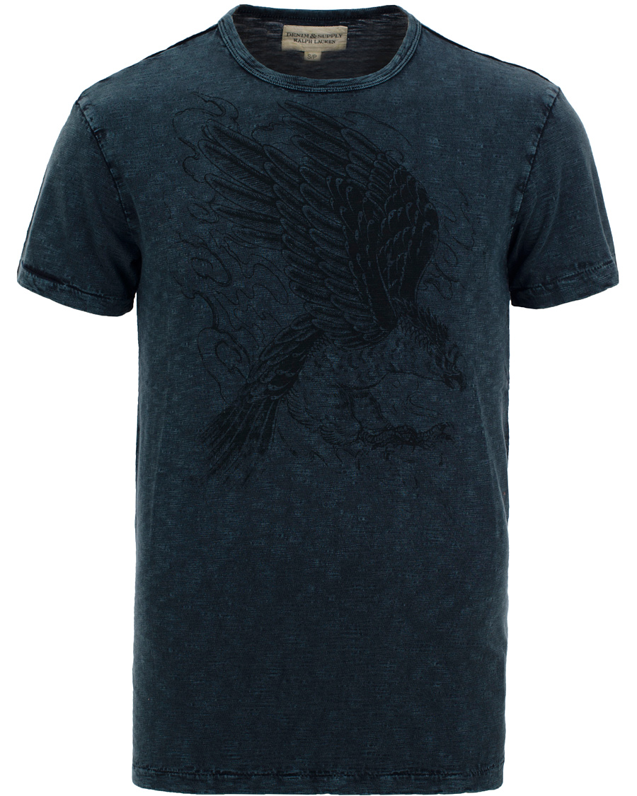 Herre | T-Shirts | Denim & Supply Ralph Lauren | Printed CN Hawk Light Indigo