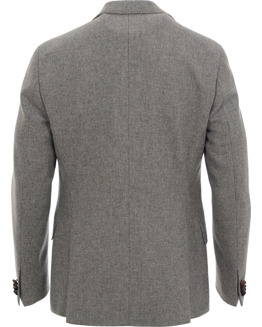 Herre | Blazere & jakker | Morris | Brian Shetland Wool Diagonal Blazer Grey
