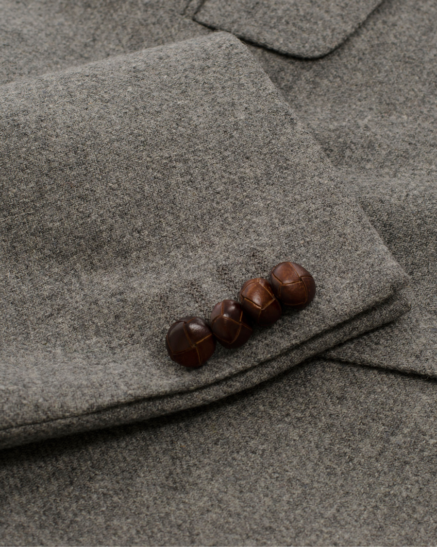 Herre | Blazere & jakker | Morris | Brian Shetland Wool Diagonal Blazer Grey