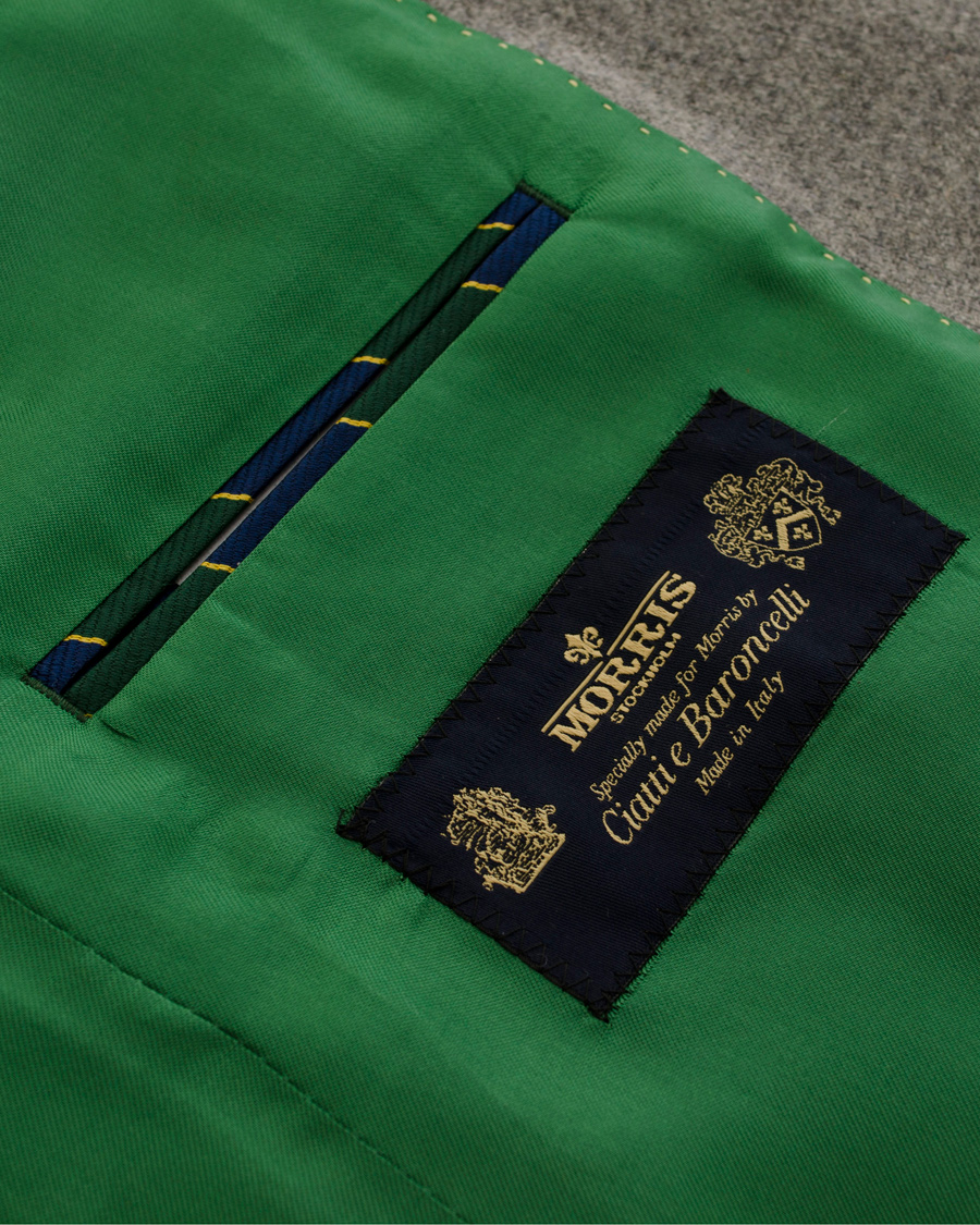 Herre | Blazere & jakker | Morris | Brian Shetland Wool Diagonal Blazer Grey