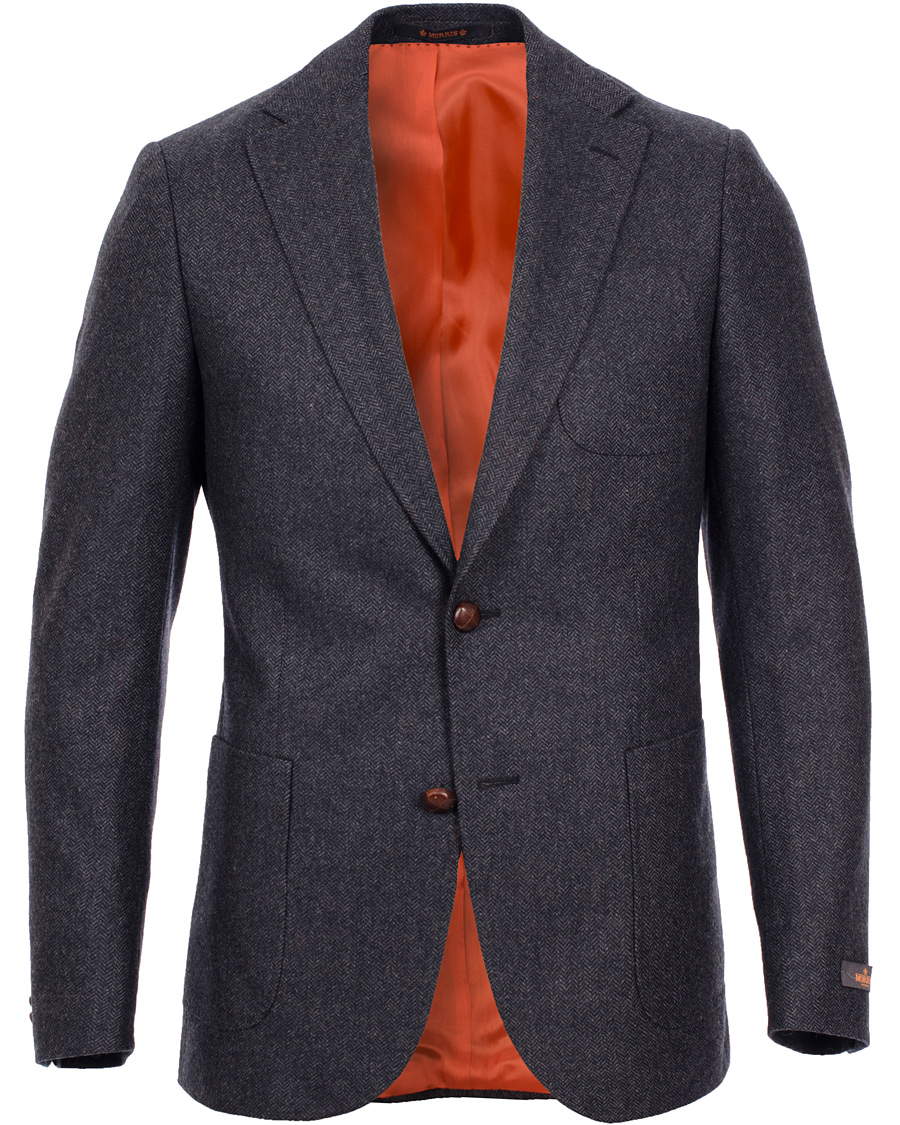 Herre | Blazere & jakker | Morris | Rodney Herringbone Blazer Navy