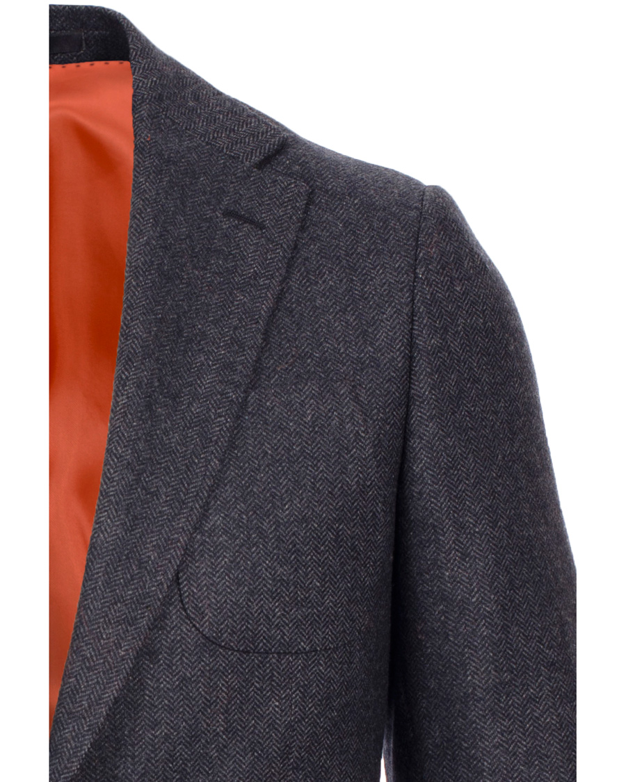 Herre | Blazere & jakker | Morris | Rodney Herringbone Blazer Navy