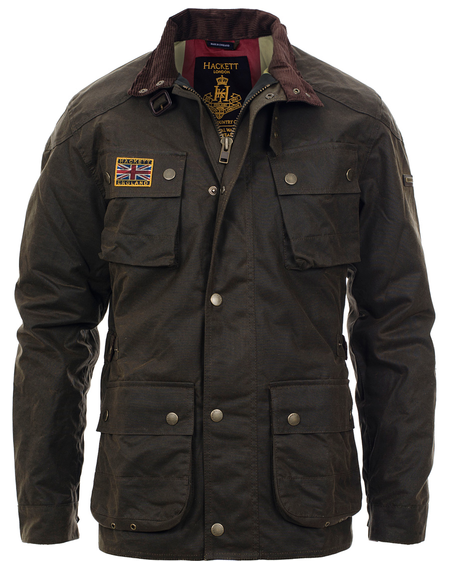 Herre | Jakker | Hackett | Wax Rally Jacket Olive