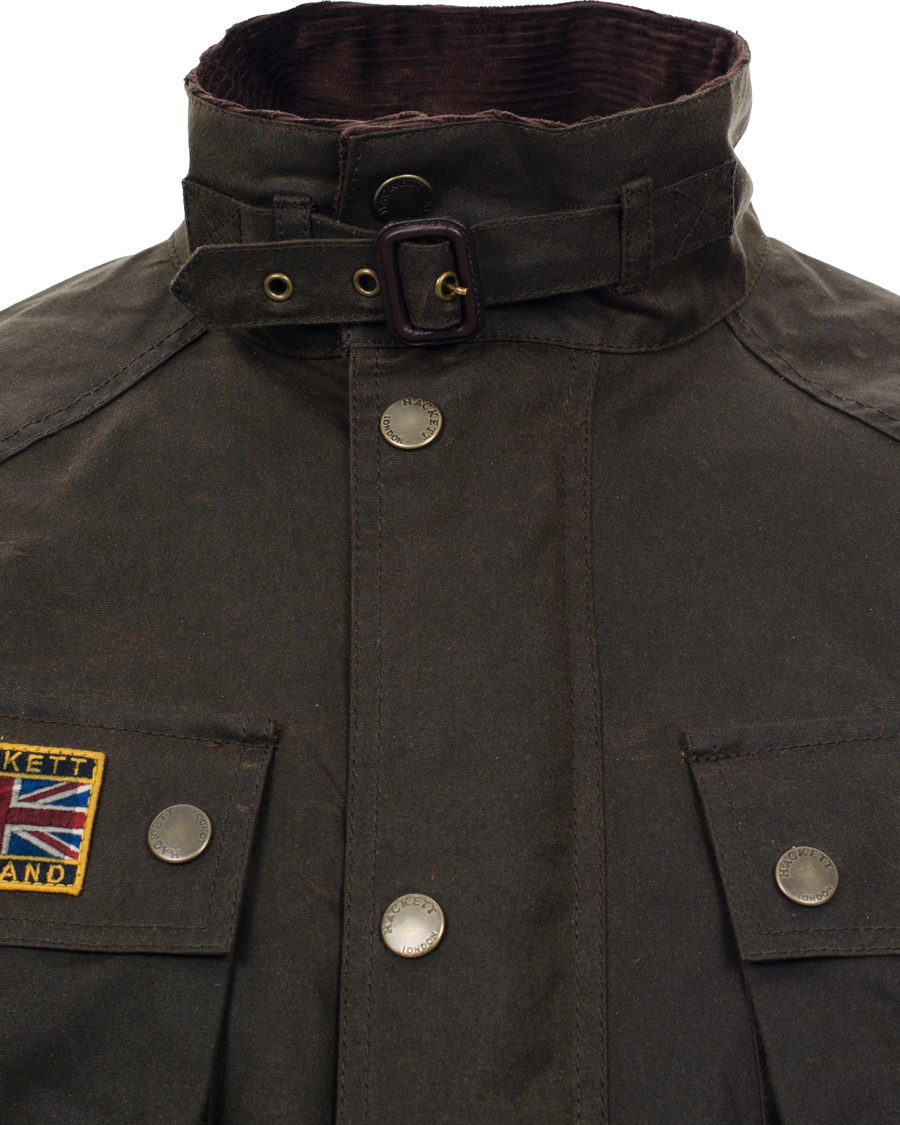 Herre | Jakker | Hackett | Wax Rally Jacket Olive