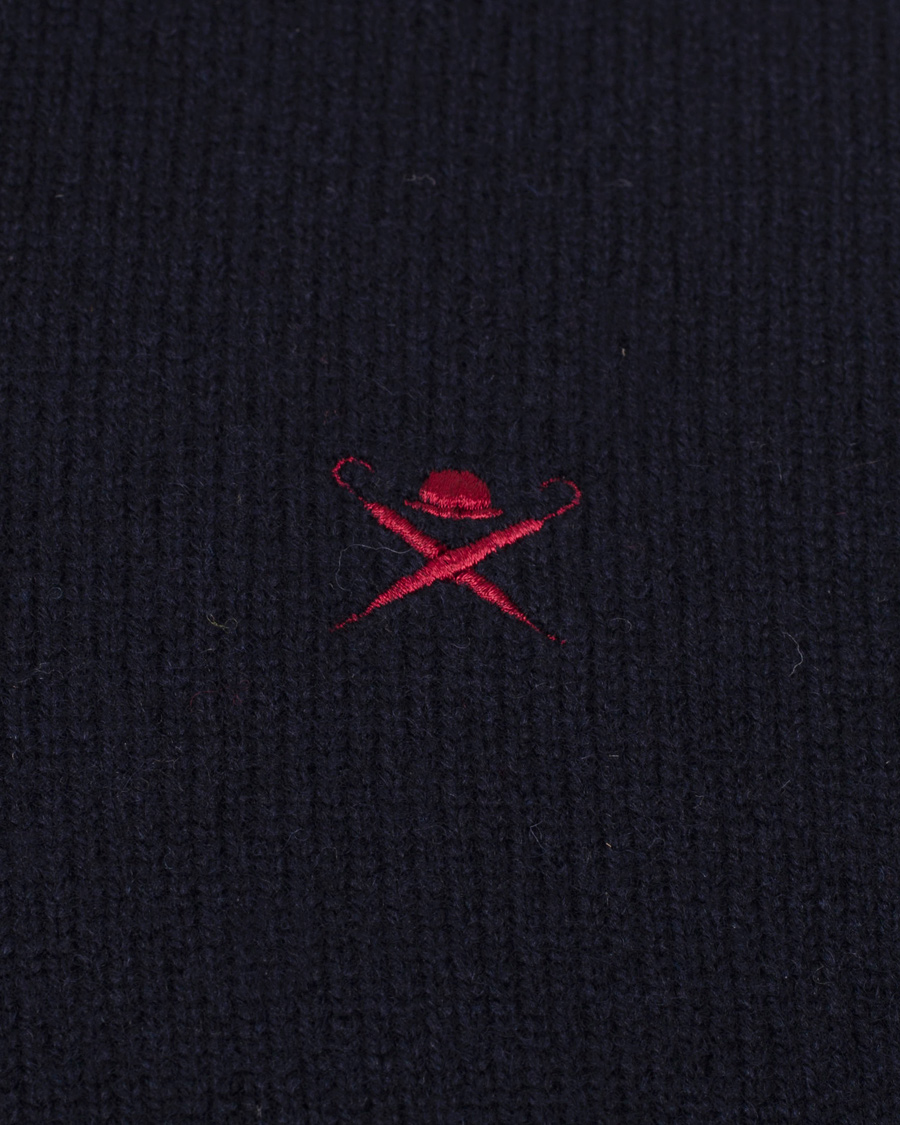 Herre | Trøjer | Hackett | Lambswool Half-Zip Sweater Navy