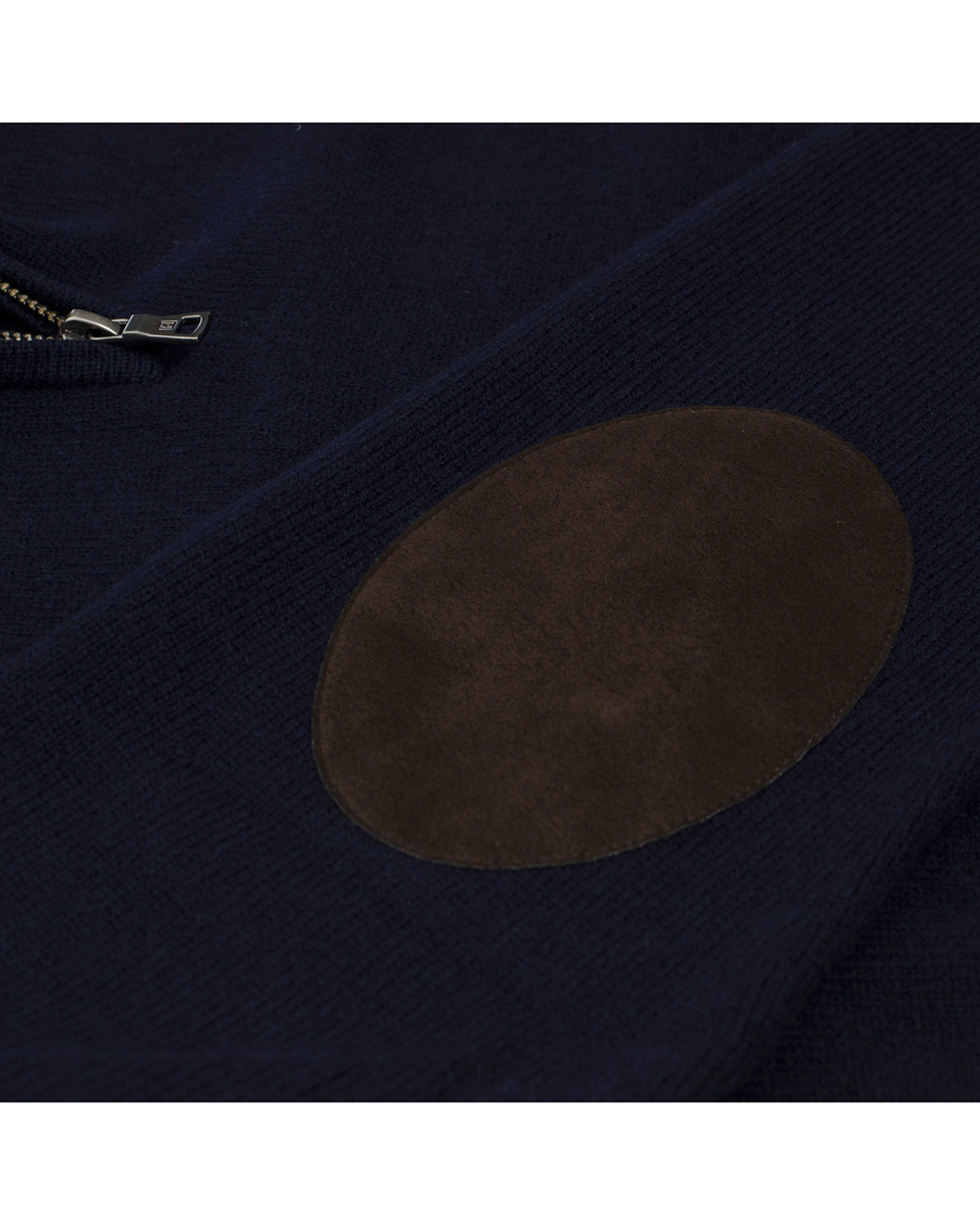 Herre | Trøjer | Hackett | Lambswool Half-Zip Sweater Navy