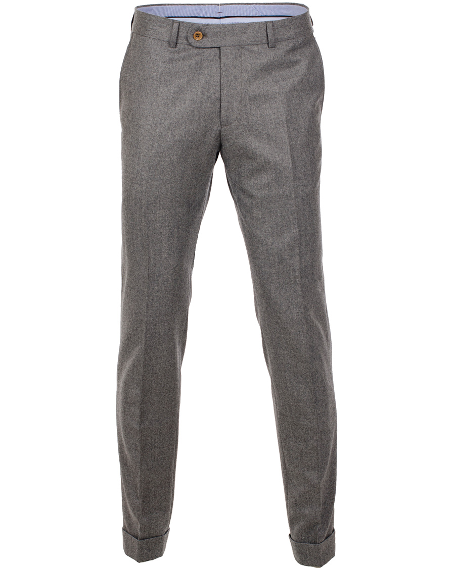 Herre | Bukser | Morris Heritage | Fred Light Flannel Trousers Grey 46