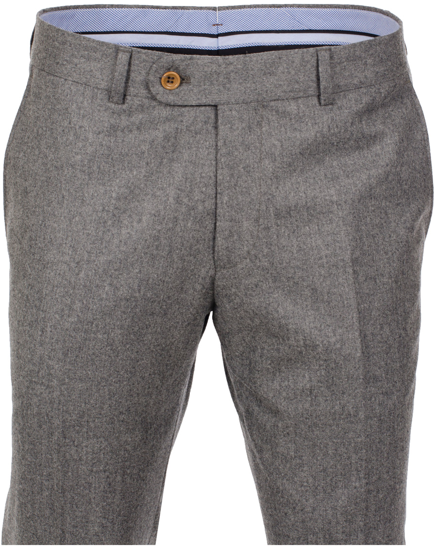 Herre | Bukser | Morris Heritage | Fred Light Flannel Trousers Grey 46
