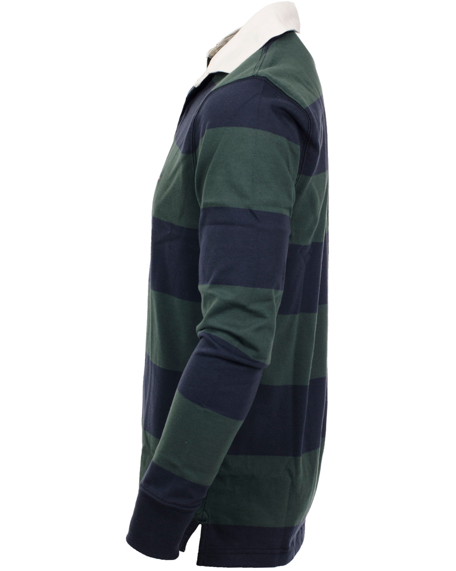Herre | Trøjer | Tommy Hilfiger | Basic Rugby Block Stripe Vintage Fit Green