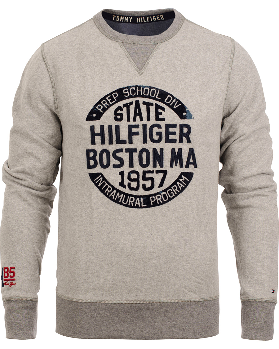 Herre | Trøjer | Tommy Hilfiger | Largo C-Neck Vintage Fit Sweatshirt Cloud Heather