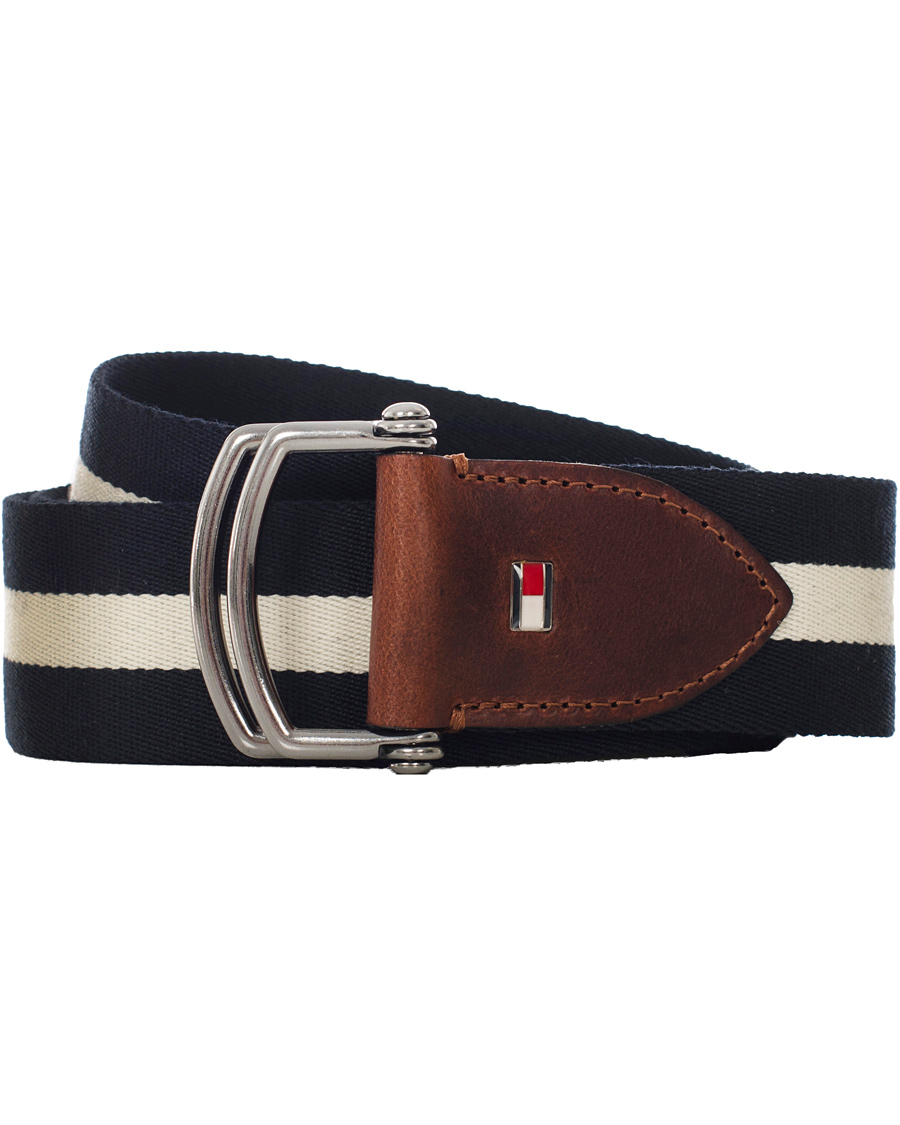 Herre | Tommy Hilfiger Keith Stripe Belt Snow White | Tommy Hilfiger | Keith Stripe Belt Snow White