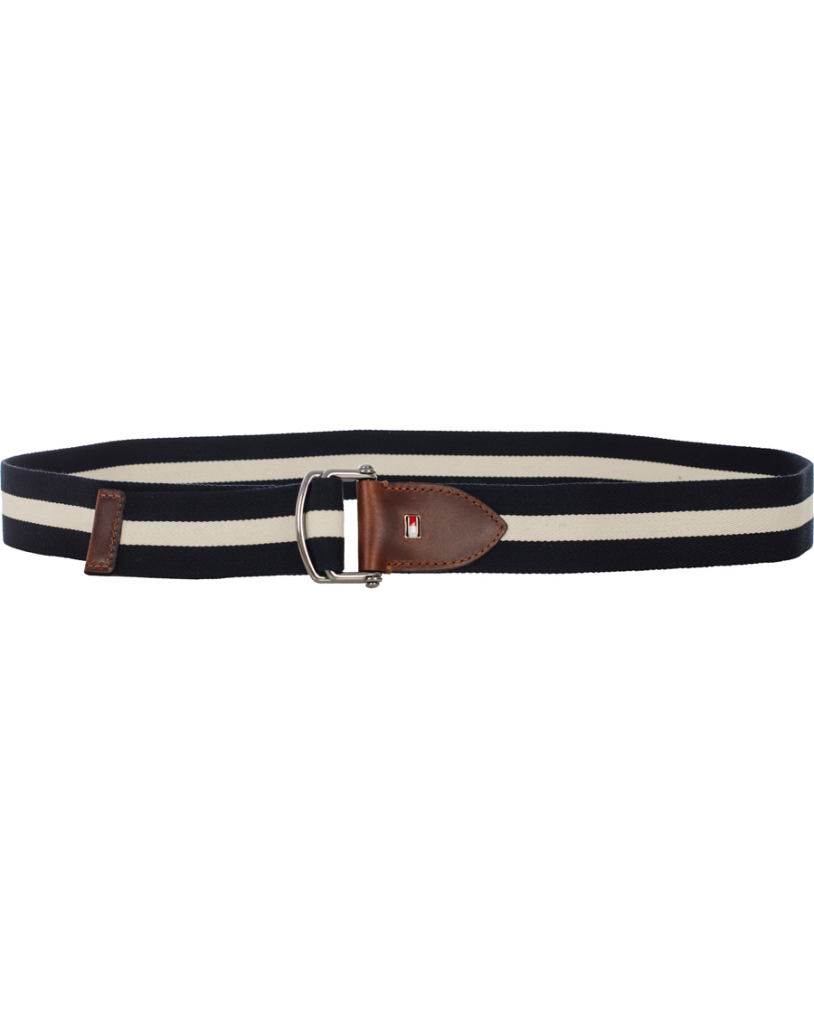 Herre | Tommy Hilfiger Keith Stripe Belt Snow White | Tommy Hilfiger | Keith Stripe Belt Snow White