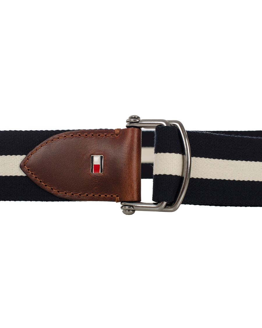 Herre | Tommy Hilfiger Keith Stripe Belt Snow White | Tommy Hilfiger | Keith Stripe Belt Snow White