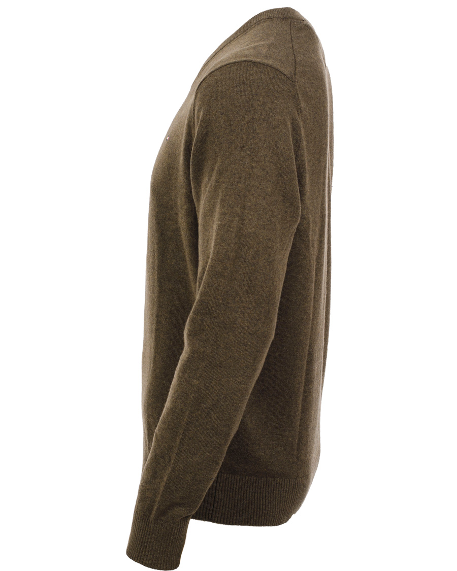 Herre | Trøjer | Tommy Hilfiger | Pima Cotton Cashmere V-neck Pullover Beech Green