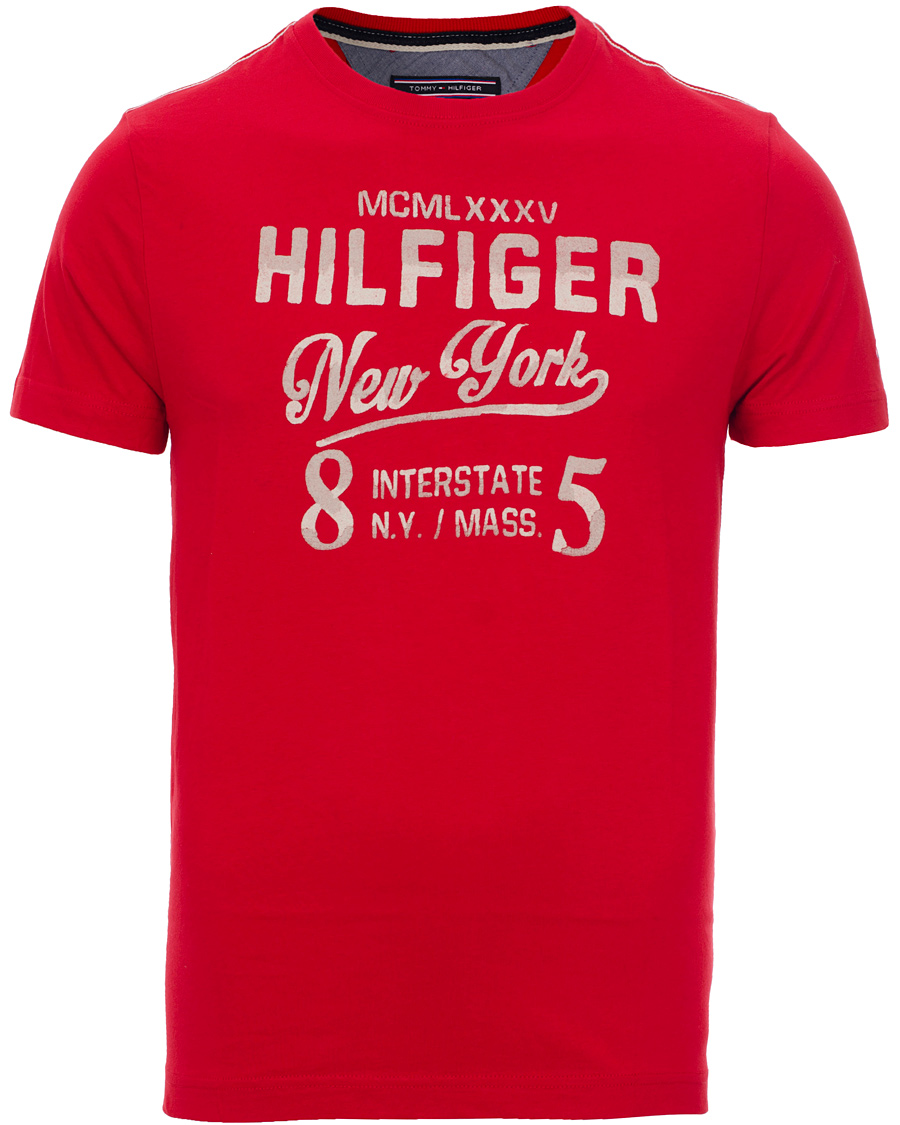 Herre | T-Shirts | Tommy Hilfiger | Kris Tee Barbados Cherry Red