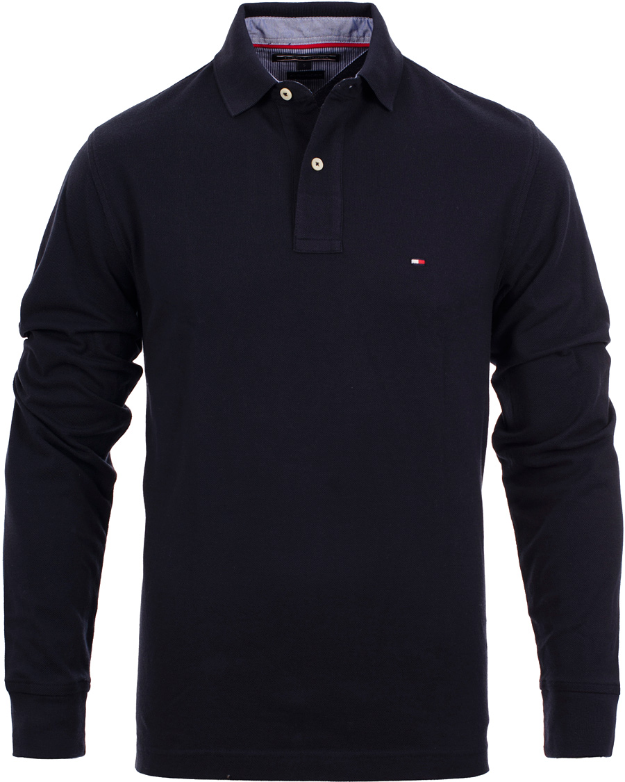 Herre | Trøjer | Tommy Hilfiger | New Tommy Long Sleeve Piké Regular Fit Midnight