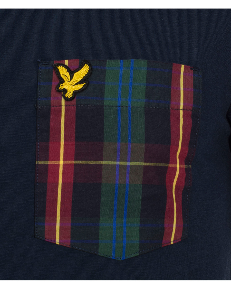 Herre | T-Shirts | Lyle & Scott | Tartan Pocket T-Shirt New Navy