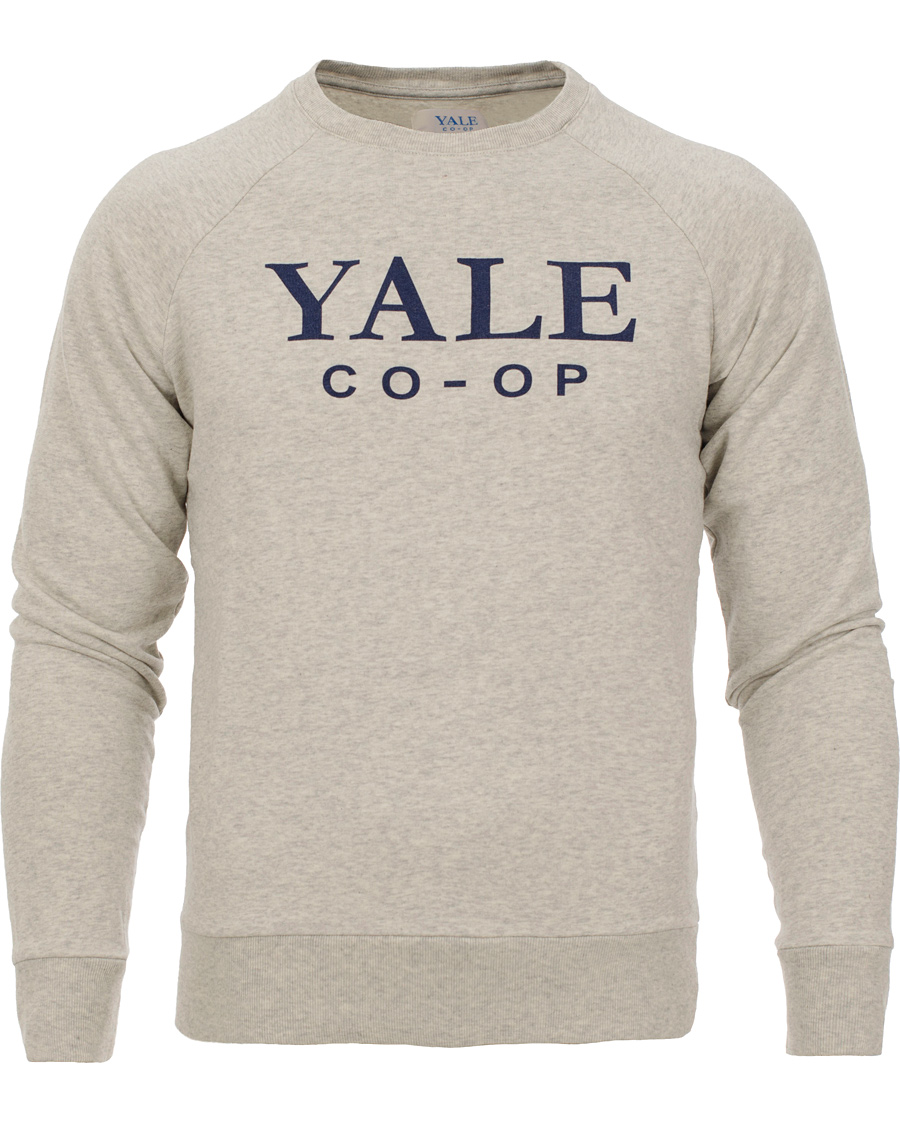 Herre | Trøjer | GANT | Yale Coop C-Neck Sweat Light Grey Melange