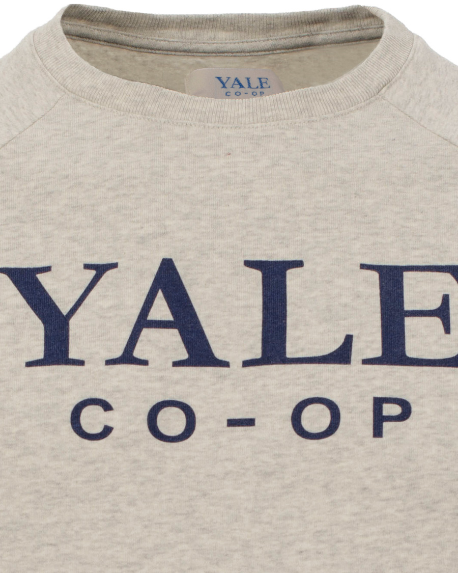 Herre | Trøjer | GANT | Yale Coop C-Neck Sweat Light Grey Melange