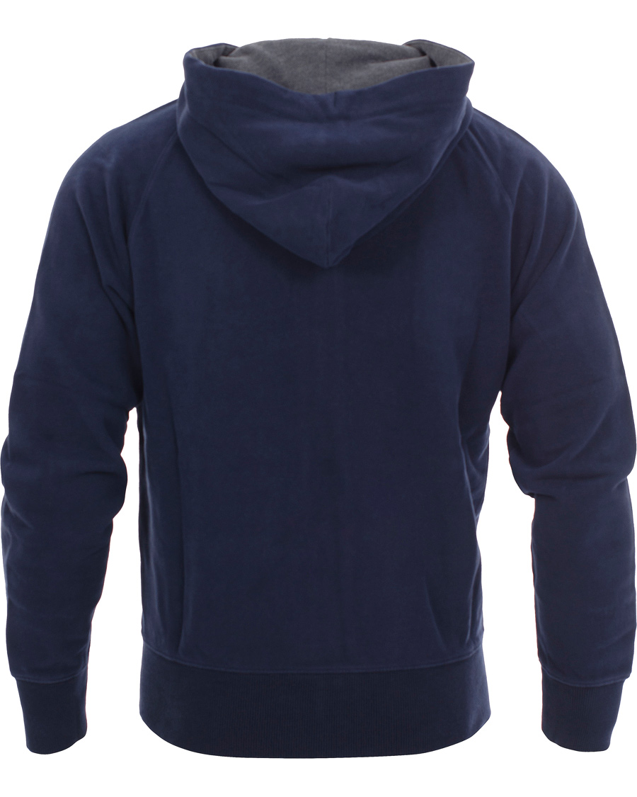 Herre | Trøjer | GANT | Full-Zip Hood Sweat Evening Blue