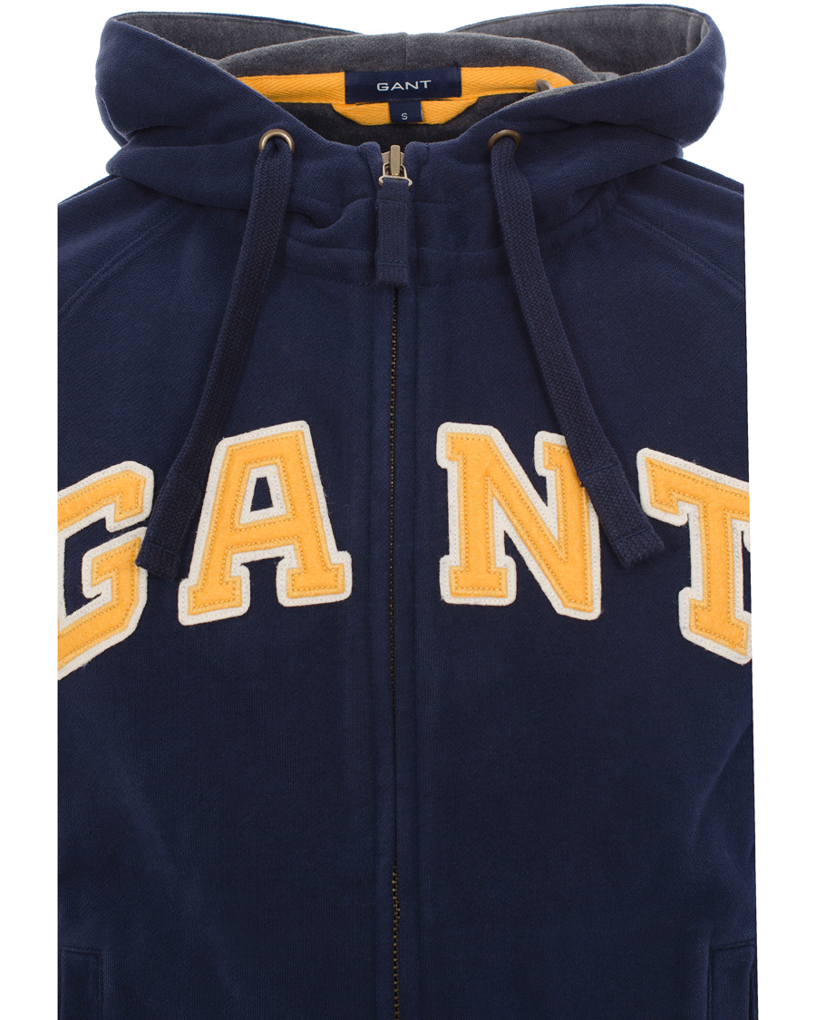 Herre | Trøjer | GANT | Full-Zip Hood Sweat Evening Blue