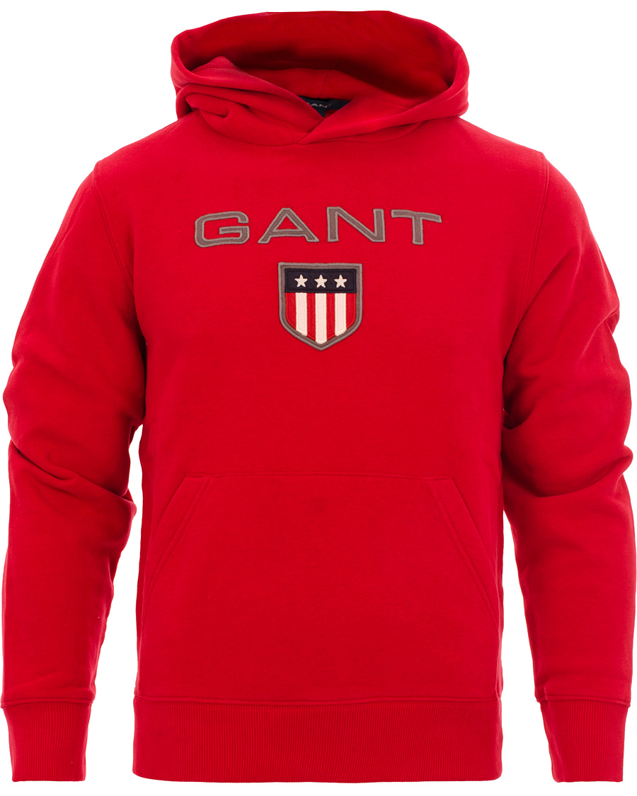 Herre | Trøjer | GANT | Shield Hoodie Red