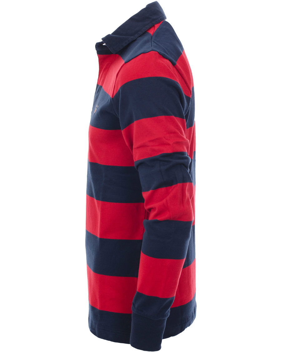 Herre | Trøjer | GANT | Barstripe Heavy Rugger Cranberry Red