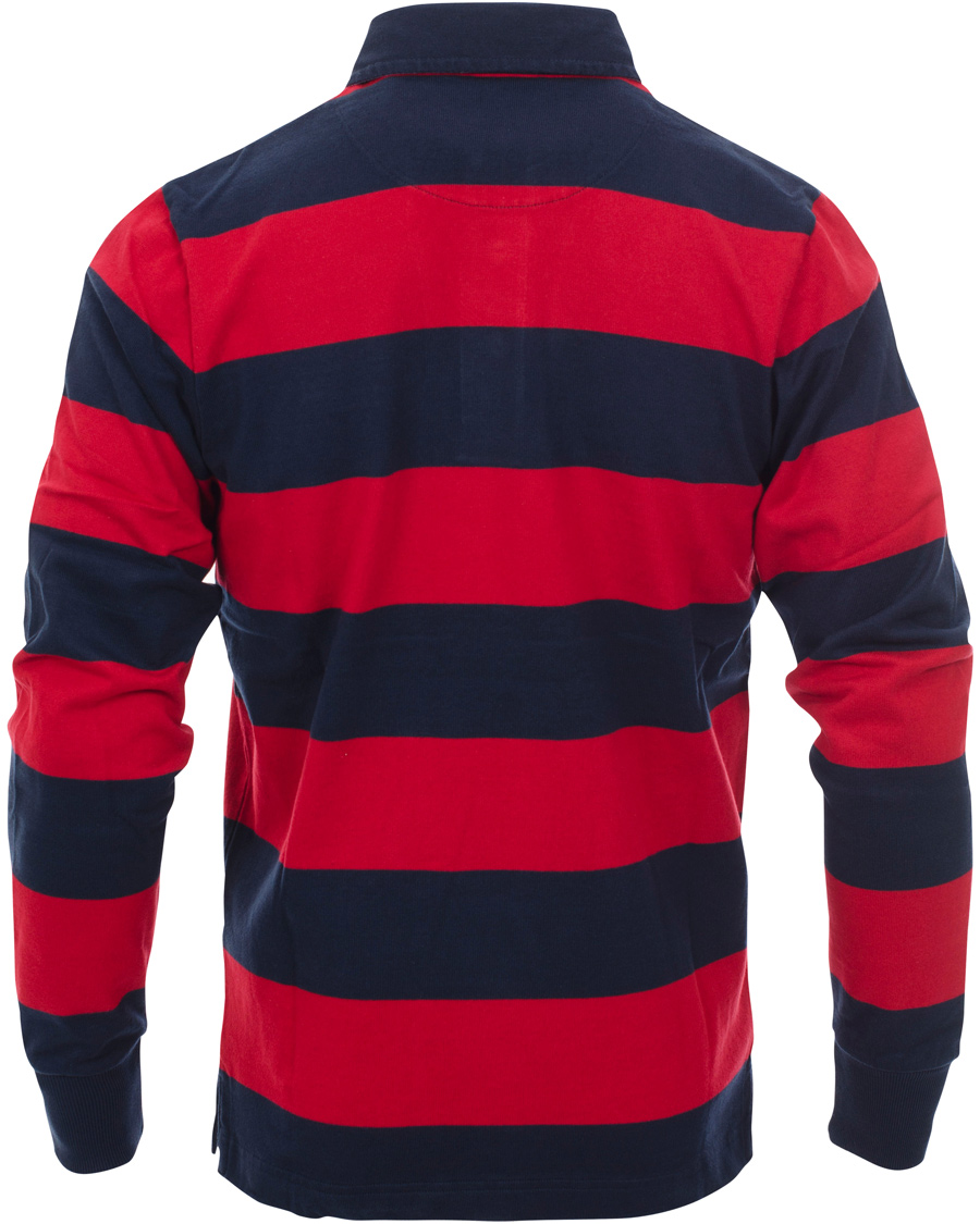 Herre | Trøjer | GANT | Barstripe Heavy Rugger Cranberry Red