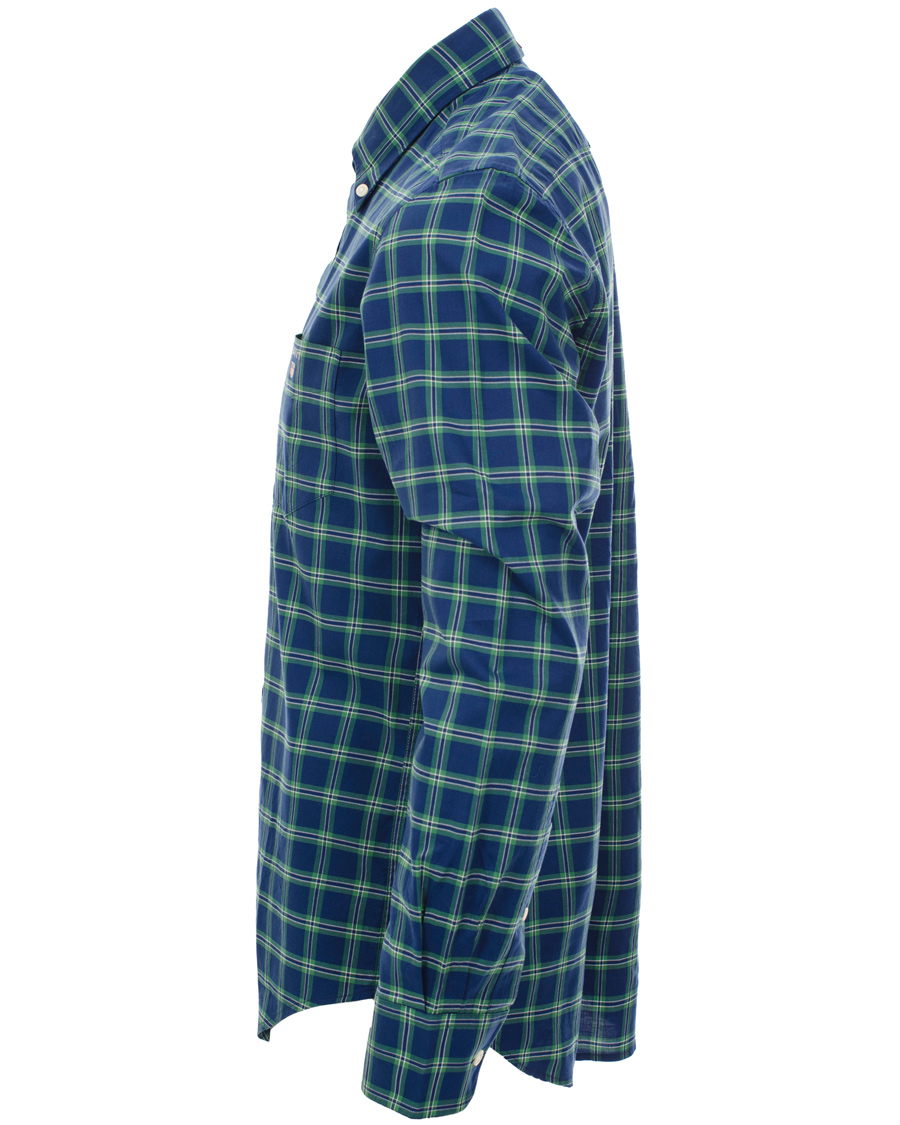 Herre | Skjorter | GANT | Wilmington Twill Check Regular Fit Shirt Bottle Green