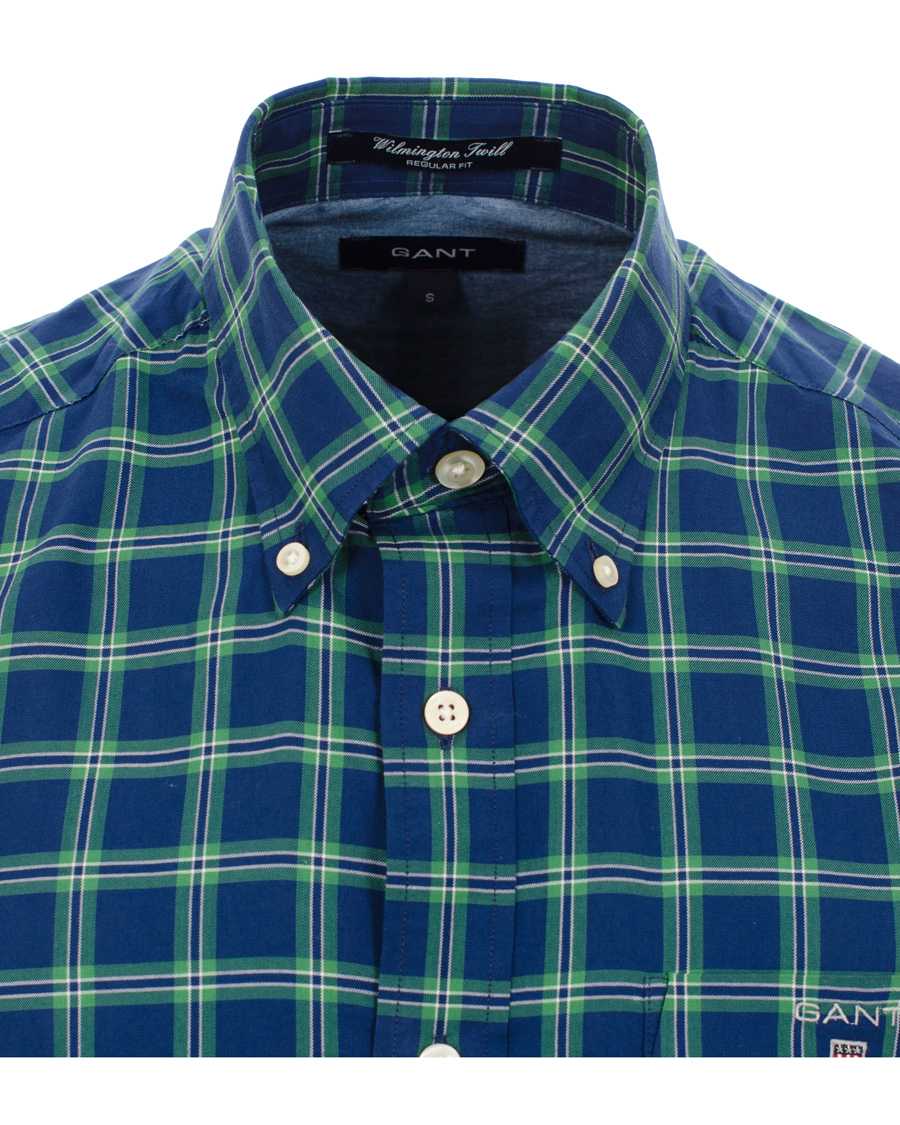 Herre | Skjorter | GANT | Wilmington Twill Check Regular Fit Shirt Bottle Green