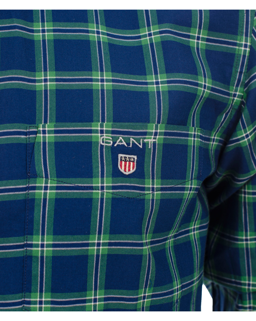 Herre | Skjorter | GANT | Wilmington Twill Check Regular Fit Shirt Bottle Green