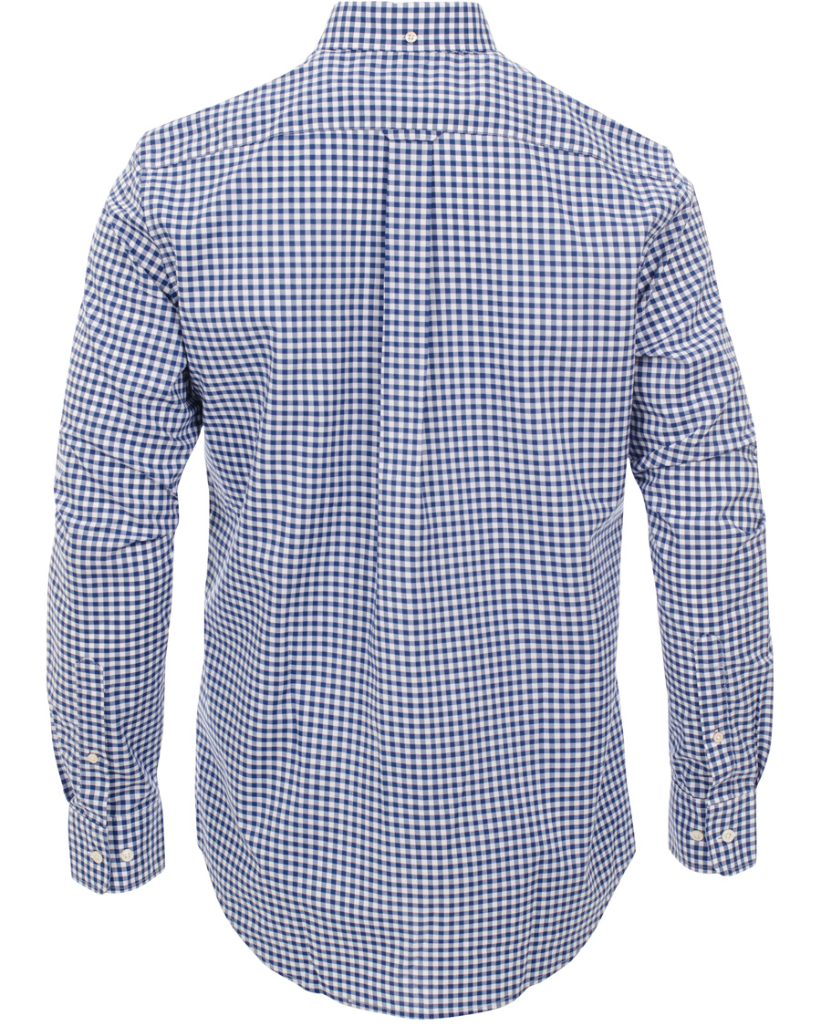 Herre | Skjorter | GANT | The Gingham Regular Fit Shirt Deep Cobalt Blue