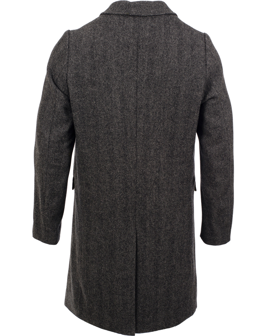 Herre | Jakker | GANT Rugger | The Herringbone Long Jacket Antracite Grey