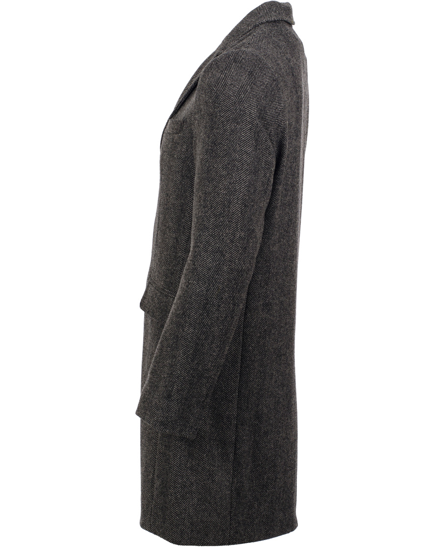 Herre | Jakker | GANT Rugger | The Herringbone Long Jacket Antracite Grey