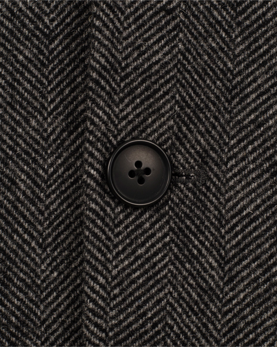Herre | Jakker | GANT Rugger | The Herringbone Long Jacket Antracite Grey