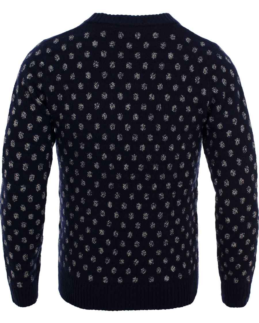 Herre | Trøjer | GANT Rugger | The Dot Jaquard Sweater Evening Blue