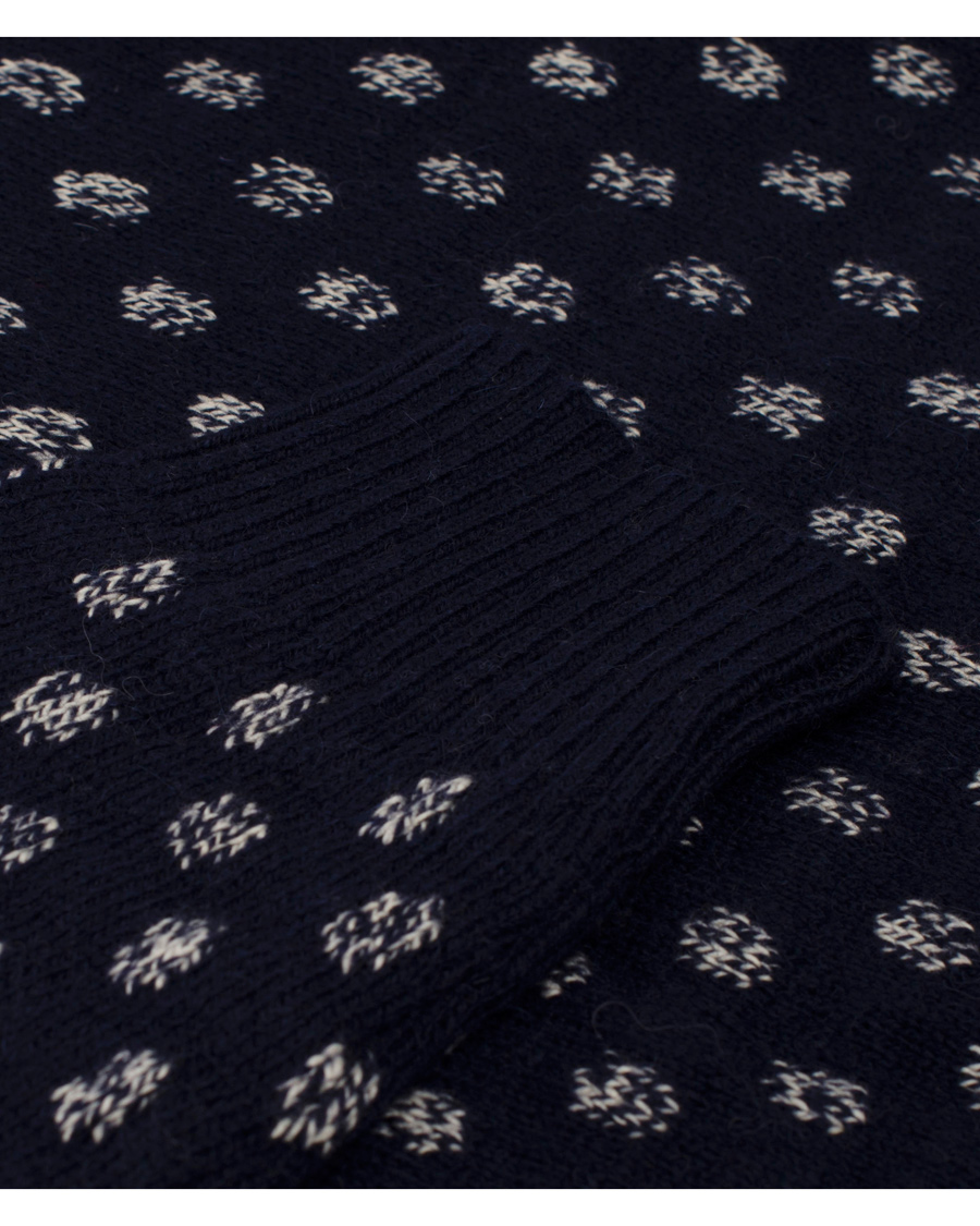 Herre | Trøjer | GANT Rugger | The Dot Jaquard Sweater Evening Blue
